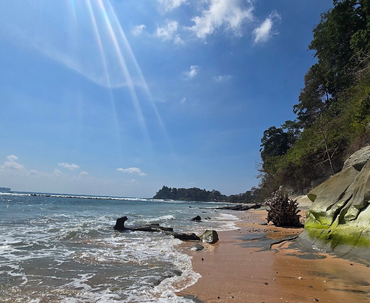 Sitapur Beach limestone cliffs Neil Island