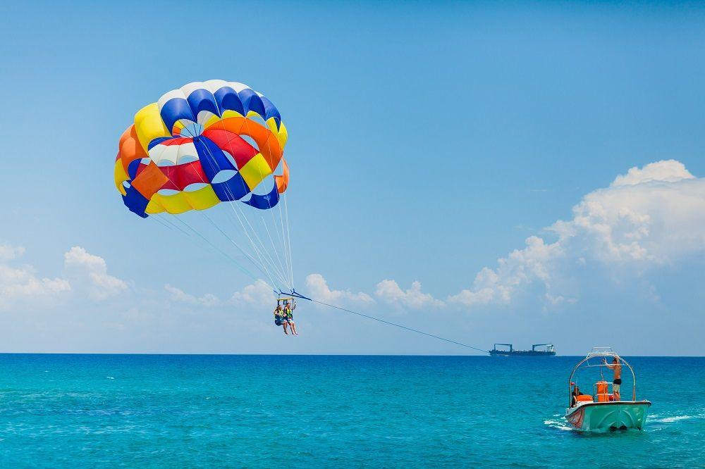 Parasailing over Andaman waters