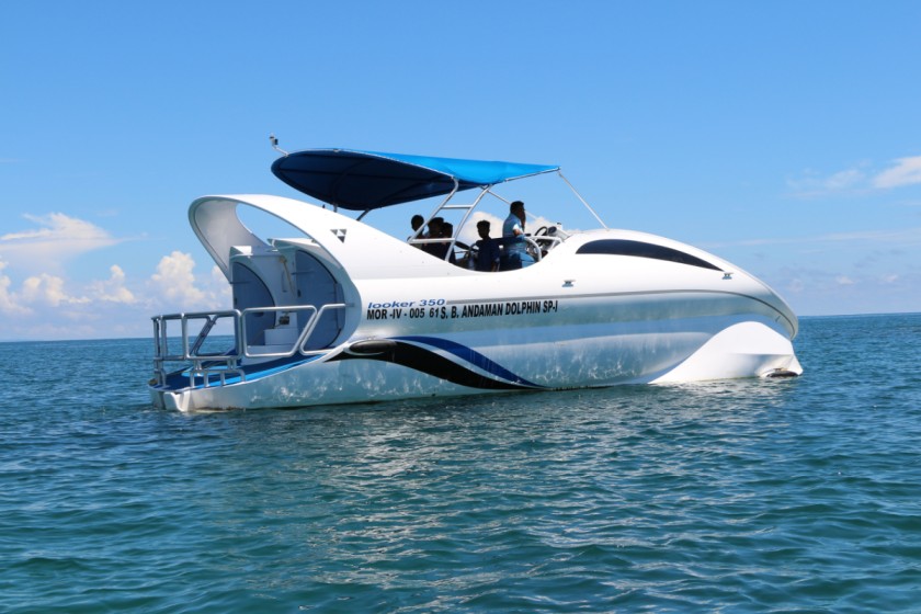 Glass bottom boat ride overview Andaman
